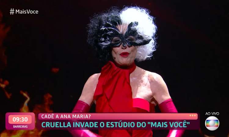 Rainha dos memes: Ana Maria Braga aparece de Cruella na TV