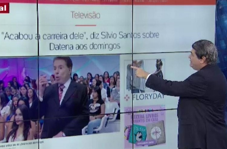 Datena responde cutucada de Silvio Santos: 'Não podia ter feito isso'